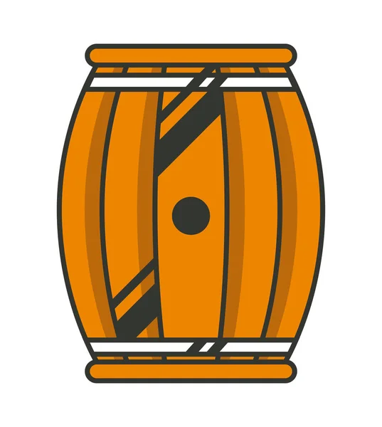 Bière baril en bois — Image vectorielle