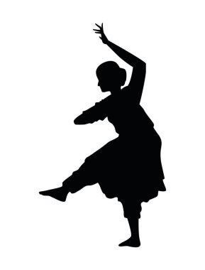 Küçük kız dans ediyor.