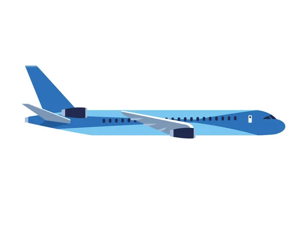 Avion bleu volant — Image vectorielle