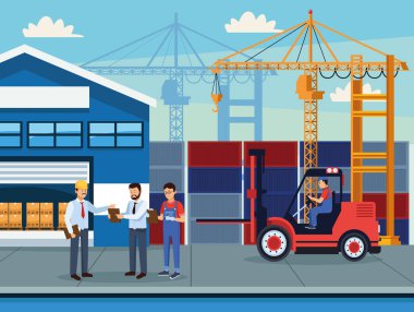 lojistik sektörü çalışanları sahnesi