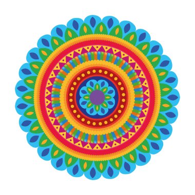 Hint mandala dekoratif simgesi