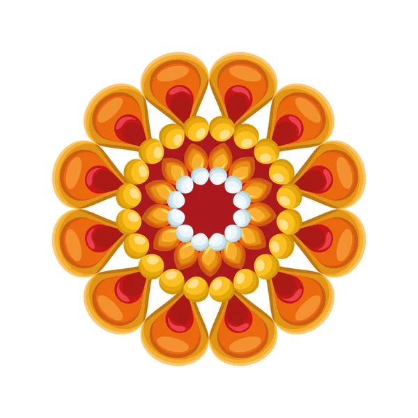 Indická mandala dekorace — Stockový vektor