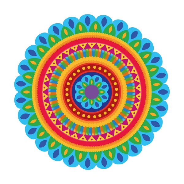 Indio mandala icono decorativo — Archivo Imágenes Vectoriales