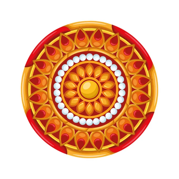 Mandala decorazione indù — Vettoriale Stock
