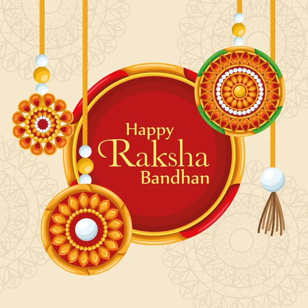 快乐的raksha bandhan — 图库矢量图片