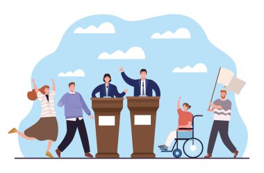 Seçim günü altı kişi