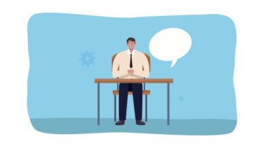 Ofiste iş adamıyla animasyon koçluğu yapıyorum.