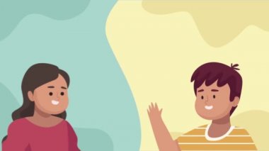 Animasyondan bahseden genç çiftler