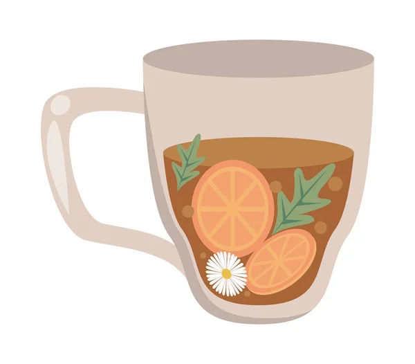 Цитрусовый чай — стоковый вектор