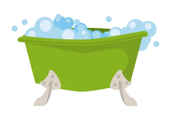 Mascot bath with bubbles — Image vectorielle