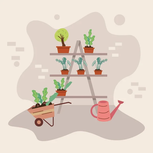 Het planten van pictogrammen — Stockvector