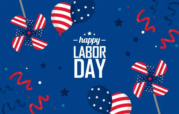 Labor day USA poster — Stock Vector