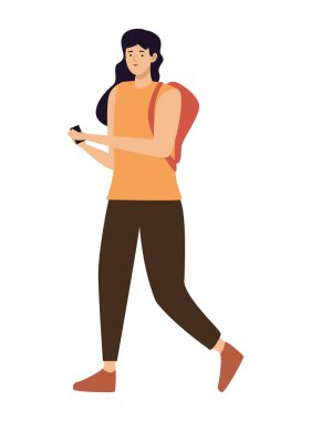 Yürüyen genç kadın