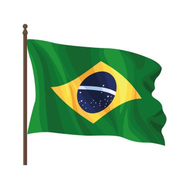 Brezilya bayrağı dalgalanıyor