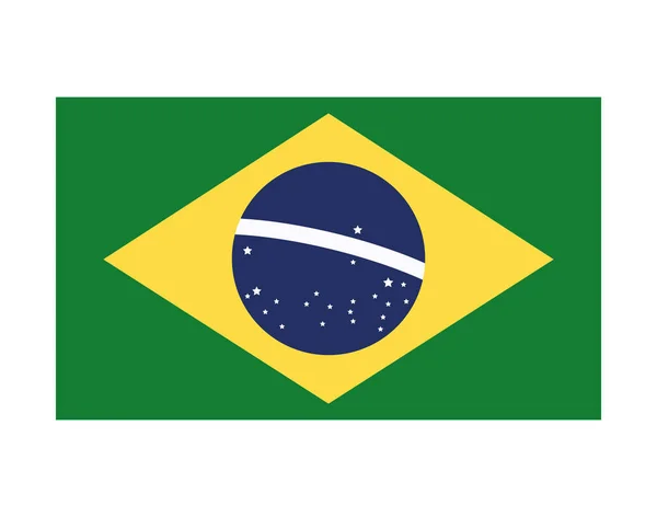 Ikona flagi brazylijskiej — Wektor stockowy
