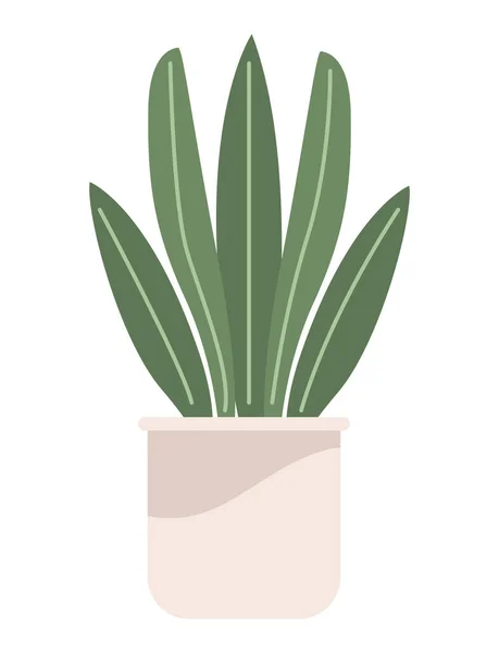 Houseplant in white pot — Stock Vector