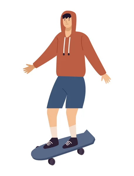 Niño patinador joven — Vector de stock