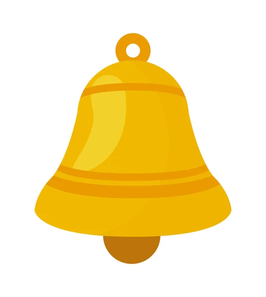 Icono de campana dorada — Vector de stock
