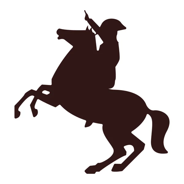 Krijger in paard — Stockvector