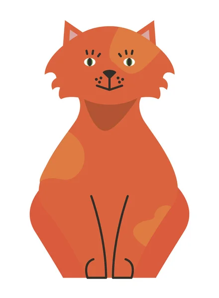 Orange cat mascot — Stock Vector