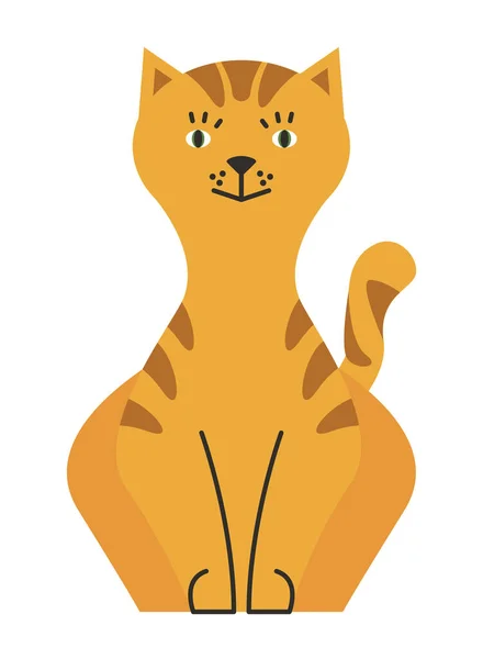 Gele kat mascotte — Stockvector