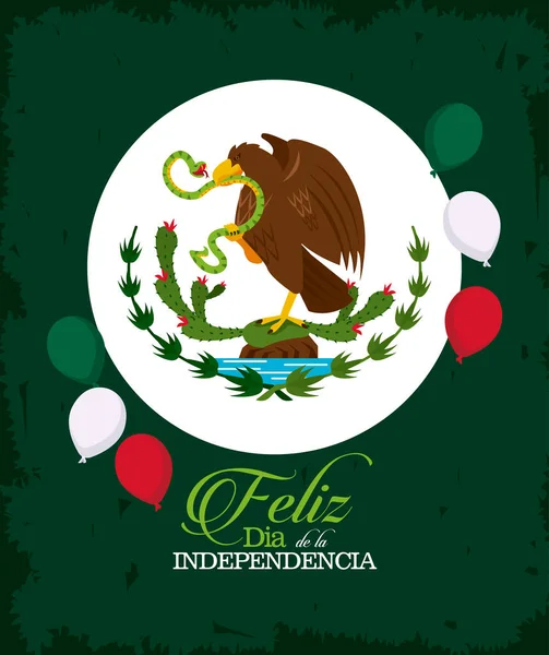 Emblema del día de la independencia de México — Archivo Imágenes Vectoriales