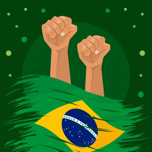 Празднование Дня независимости Бразилии — стоковый вектор