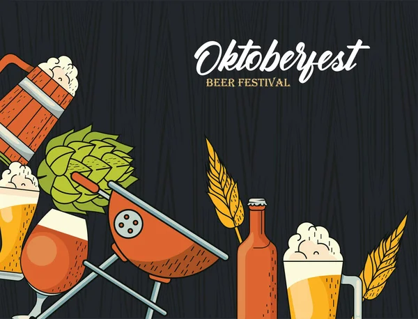 Oslava plakátu Oktoberfest — Stockový vektor