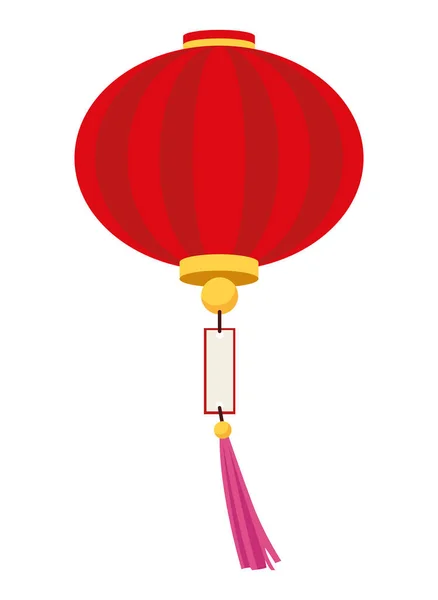 Lampe rouge chinoise — Image vectorielle