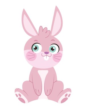 pembe küçük tavşan