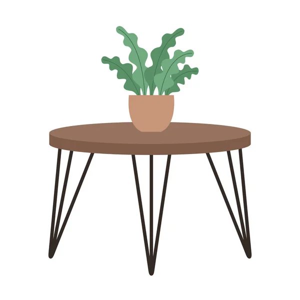 Houseplant in houten tafel — Stockvector