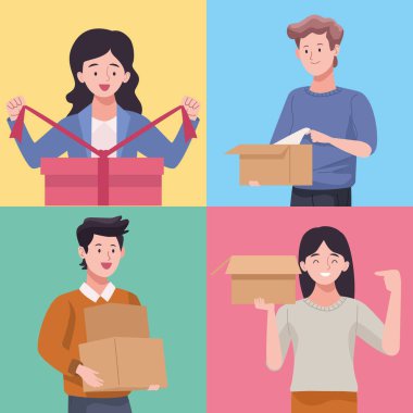 Boks yapmayan dört kişi