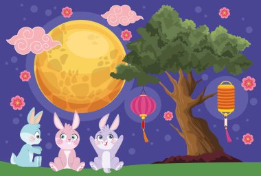 Çin ay festivali sahnesi