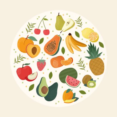 Taze meyve çemberi
