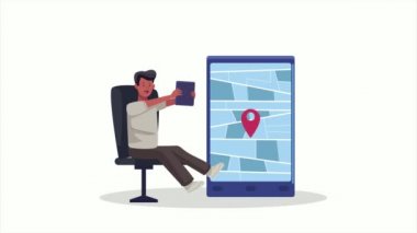 Akıllı telefon ve dağıtım uygulamasına sahip blog yazarı