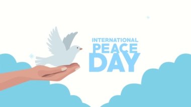 Uluslararası Barış Günü el kaldırma güverciniyle yazılıyor