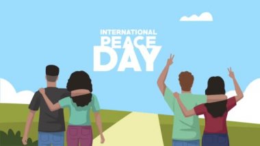 Aşıklar, barış günü mektupları ile birlikte.