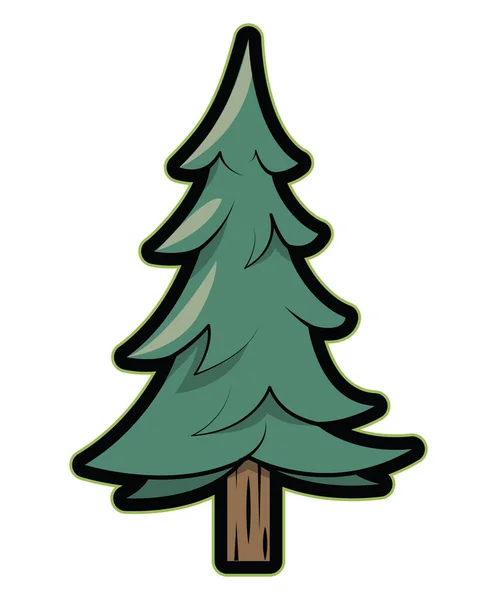 Pine patch retro style — Stock Vector