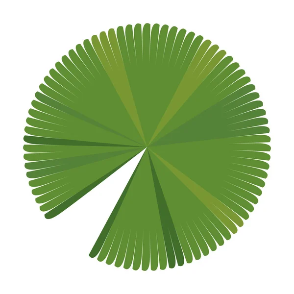 Feuille tropicale circulaire — Image vectorielle