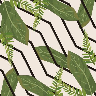 Vuruşlu tropikal yapraklar