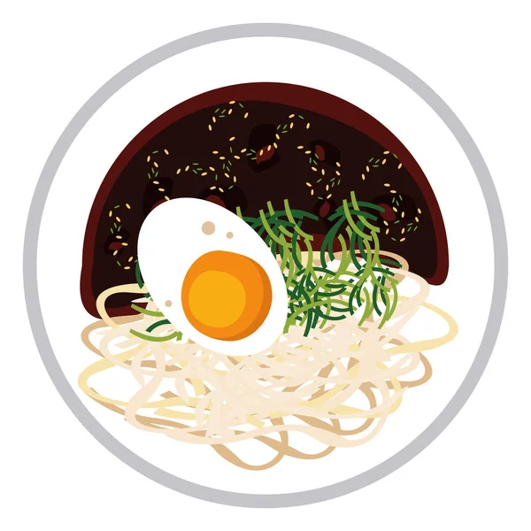 Явангмайон смачна корейська страва — стоковий вектор