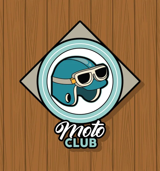 Moto clube patch estilo retro — Vetor de Stock