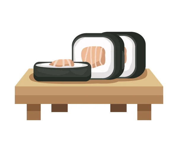 Sushi comida japonesa — Vetor de Stock