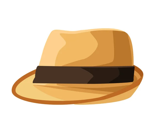 Sombrero masculino de verano — Vector de stock