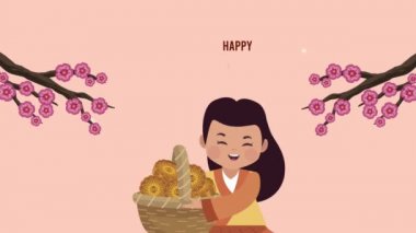 Mutlu sonbahar ortalarında Asyalı kızla mektuplaşmalar.