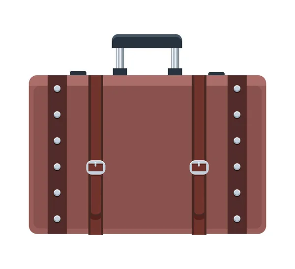 Travel suitcase brown — Stock Vector