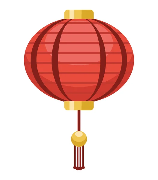 Lampe japonaise rouge — Image vectorielle