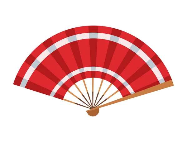 Rojo japonés ventilador — Vector de stock