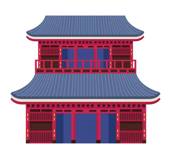 Temple de pagode japonaise — Image vectorielle