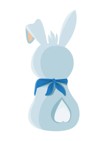 Mignon lapin bleu — Image vectorielle